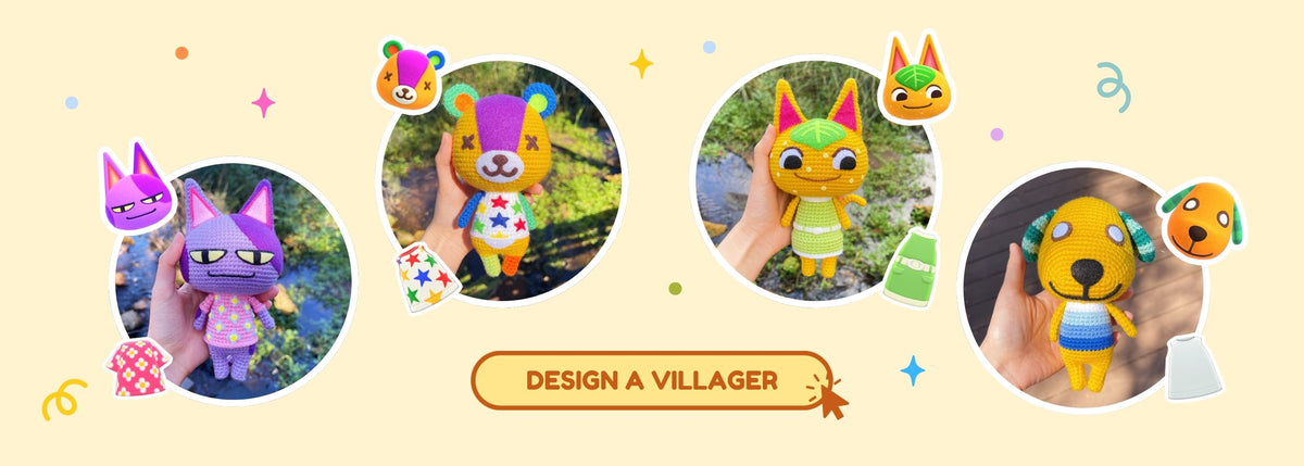 Design a Villager! Handmade to order crochet plushies.